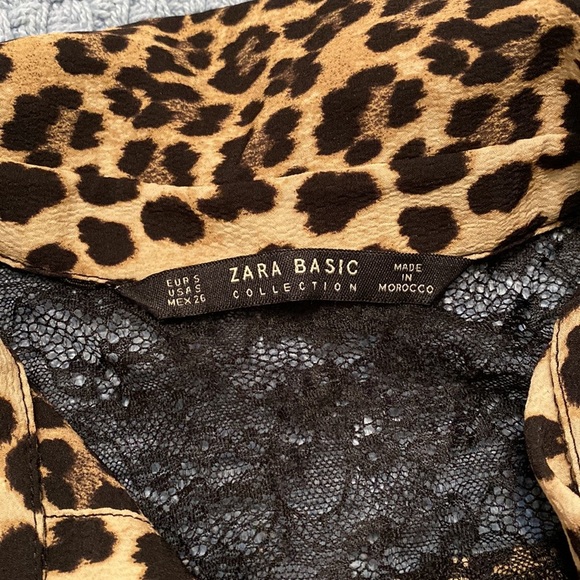 Zara Basic Animal Print Top - Picture 3 of 5